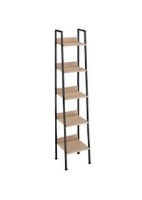 TecTake Estantería - 35,5 x 31,5 x 170,5 cm, madera industrial clara, roble Sonoma - 404705