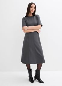 bonprix Mujer, Vestido de punto de mezcla de viscosa fluida, gris, 40