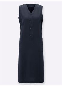 Dames Jurkschort met sierknopen in marine ,maat 40, Witt, 100% Polyester