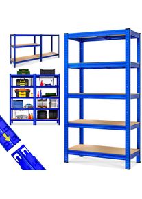monzana Schwerlastregal Blau 180x90x40cm pulverbeschichtet Tragkraft 875kg