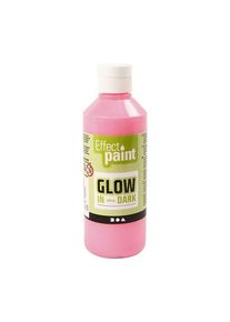 Creativ Company Glow in the Dark Paint - Light red 250ml