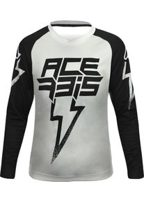 Acerbis J-Kid Blizzard, jersey niños , color: Gris/Negro , tamaño: M