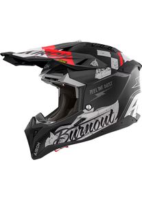Airoh Aviator 3 Burnout, motocross helmet , color: Matt Black/Grey/Red , size: L
