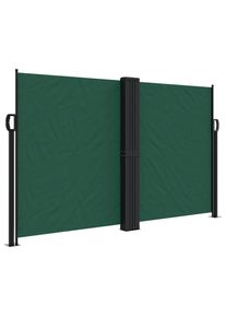 vidaXL Toldo lateral retráctil verde oscuro 140x1000 cm