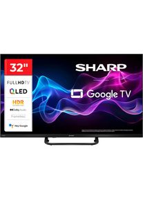 Sharp , QLED-Fernseher »2T-C32HF3x« 80 cm/32 ′′ Full HD Smart-TV , schwarz , HD Tuner DVB-T/T2/C/S/S2 (MPEG4 + 10-bit HEVC/H.265)