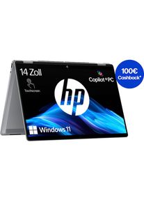 HP, Convertible Notebook &raquo;OmniBook X Flip 14-fk0252ng&laquo; 35, 6 cm / 14 &prime;&prime; AMD Ryzen AI 5 Radeon 512 GB SSD, Meteor Silver,