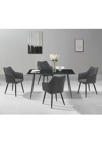 Home affaire , Esstisch »Turah, TOPSELLER!, OTTOs Choice« Tisch, Esstisch, OTTOs Choice, mit Glasplatte in Holzoptik, zeitloses Design,...