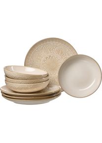 Ritzenhoff & Breker , Tafelservice »Omara« Reaktivglasur, jedes Stück ein Unikat , Beige