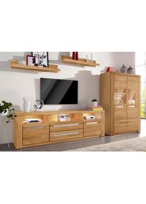 Home affaire , Wohnwand »Kolding« Set, 4 Stk. tlg. , Eiche teilmassiv