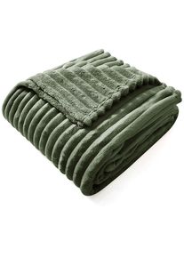 Leonique , Wohndecke »Millara« Kuscheldecke in Cord-Optik, 150x200 cm, Wohndecke, Sofadecke , dunkelgrün , Obermaterial: 100% Polyester , B/L: 150...