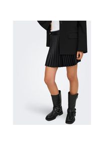 Only , Damen , Lederimitatrock »ONLVIVE LIFE HW PLEAT FAUX LE SKIRT PNT« , Black , M (38) , M (38) , Minirock von Only