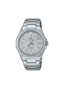 CASIO EDIFICE, Herren, Quarzuhr Armbanduhr, Herrenuhr, Edelstahlarmband, analog, Tag, Neo-Display, edelstahlfarben-grau, edelstahlfarben-grau, 