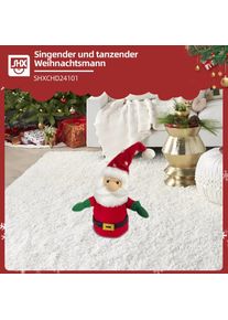 SHX , Weihnachtsmann »Singender und tanzender Weihnachtsmann« Bewegung, lebhafte Musik , Mehrfarbig