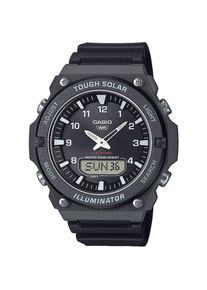 CASIO TIMELESS COLLECTION , Jungen,Damen , Solaruhr Armbanduhr, Herrenuhr, analog, digital, automatischer Kalender , schwarz , Sportiver Chronograph