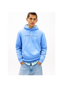 Tommy Jeans , Damen , Hoodie »TJM REG LINEAR LOGO HOODIE EXT« , Light Horizon Blue , L , L , Hoodie von TOMMY JEANS