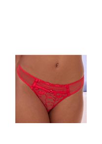 Nuance , Damen , String , rot , 36/38 , 36/38 , Verführerischer String mit dekorativem Bändchen und Ringaccessoire vorne mittig