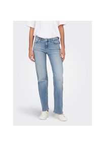 ONLY , Damen , Straight-Jeans »ONLBLUSH MID STRAIGHT DNM TAI467 NOOS« , Light Blue Denim , Länge 34 , XL -Länge 34 , XL , Straight Fit Jeans von ONLY