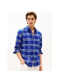 Tommy Hilfiger , Damen , Langarmhemd »BRUSHED OXFORD CHECK« regular fit, kariert, Button-down-Kragen , Wedge Blue / Check , N-Gr , S -N-Gr , S ,...