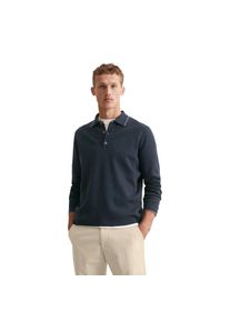 Marc O'Polo , Damen , Polokragenpullover elegante, dicht gestrickte Milano-Struktur , dark navy , L , L , Pullover mit Kragen von Marc O'Polo