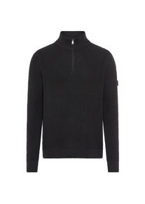 Joop Jeans , Jungen,Damen , Strickpullover »Henrios« Mit Rundhalsausschnitt , Dark Blue , S , S , Pullover mit Reißverschluss am Kragen von Joop Jeans