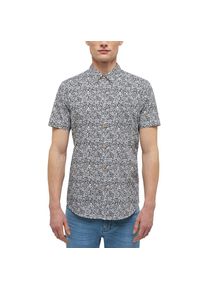 MUSTANG , Jungen,Damen , Kurzarmhemd »Style Collin AOP FL« , Blau 12287 , US-Größen , XXL -US-Größen , XXL , Schmal geschnittenes Hemd