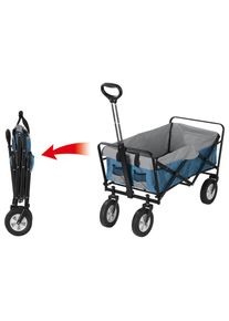 Bollerwagen , Blau, Grau, Schwarz , Metall, Kunststoff , 50x61x100 cm , Nur In Filialen Erhältlich