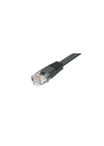 L-Com TRD, 3 ft, Black RJ45 to Male RJ45 Male Polyvinyl Chloride Sheath, CAT5e, 914mm, Zwart - TRD855FLAT-3
