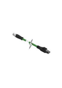 Molex 120108, 15 m, Green, Micro-Change (M12) to RJ45 Double-Ended Cordset Screened Polyurethane Sheath, Groen - 1201080259