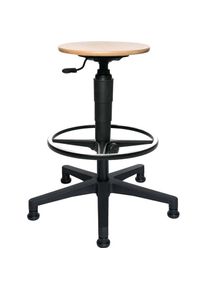 Topstar, B&uuml;rostuhl, Drehhocker mit Gleiter Buche Sitzh&ouml;henverstellung 540-800 mm (54 - 80 cm)