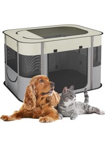 Relaxdays Welpenauslauf faltbar drinnen & drau&Atilde;&Yuml;en (Hundezelt), Hundeh&uuml;tte