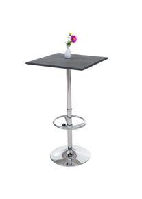 Bartisch Stehtisch Bistrotisch Chicago mit Fu&szlig;ablage, quadratisch 110x63x63cm MVG-zertifiziert ~ schwarz