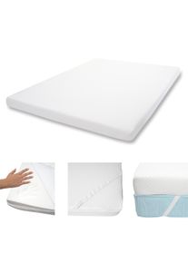 10cm Memoryfoam-Matratzentopper HWC-E63, Topper Matratzenauflage Matratzenschoner ~ 180x200cm Viscoschaum