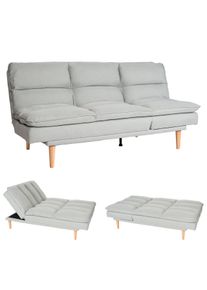 Schlafsofa HWC-M79, G&auml;stebett Schlafcouch Couch Sofa, Schlaffunktion Liegefl&auml;che 180x110cm ~ Stoff/Textil mint-grau
