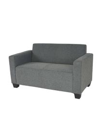 2er Sofa Couch Lyon Loungesofa Stoff/Textil ~ grau