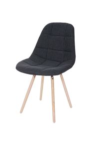 Esszimmerstuhl HWC-A60 II, Stuhl K&uuml;chenstuhl, Retro 50er Jahre Design ~ Stoff/Textil dunkelgrau