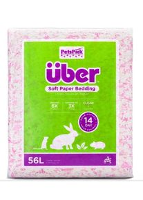 &Uuml;ber Soft Paper Bedding 56 L Pink/White