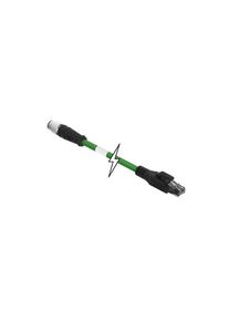 Molex Molex 120108, 15 m, Green, Micro-Change (M12) to RJ45 Double-Ended Cordset Screened Polyurethane Sheath, Grön - 1201080259