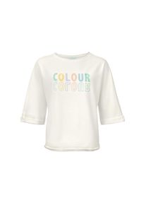 Tchibo - Sweatshirt mit 3/4-Arm - Damen - Gr. XL - weiß/print