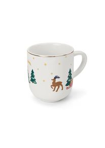 Tchibo - Jumbobecher mit Glanzgolddekor - creme