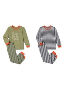 Tchibo - 2 Kleinkinder-Pyjamas - Unisex - Gr. 98/104 - wei&szlig;