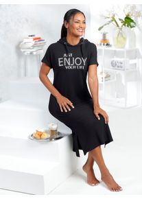 feel good Dames Jurk in zwart ,maat 36/38, Witt, 95% Viscose, 5% Elastan