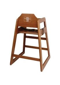 Cadeira alta de madeira com acabamento em faia escura Bolero DL901