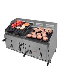 Maiser barbacoa doble parrilla elevable pavonada