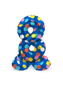 Folat BV - Standing Foil Balloon Colorful Dots Number 8 - 72cm