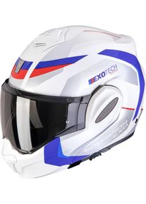 Scorpion EXO-Tech Evo Pro Acuti, kask modułowy , kolor: Biały/Srebrny-Niebieski/Czerwony , rozmiar: S