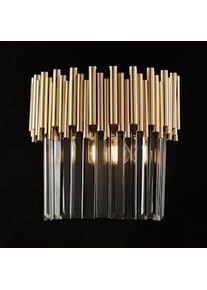 Bonetti Illumina Ravel Applique in ferro dorato con strass 2 luci .28 P.14 BL268-AP2-OR