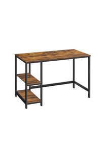 VASAGLE Íróasztal polccal ipari stílusú 120×60 cm barna