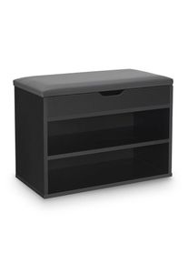 Juskys Cipőszekrény zsanéros fedél/párnázott ülőfelület 60×30×45 cm