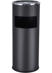 Songmics F&eacute;m szemetes hamutart&oacute;val űrtartalom 30 L fekete