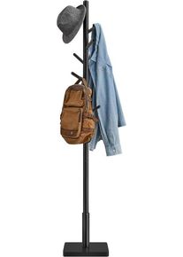 VASAGLE Fa kabátakasztó 8 kampóval fekete